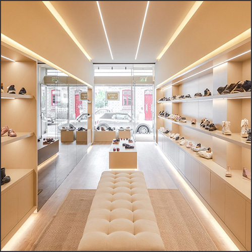 Thiết kế nội thất shop giày dép